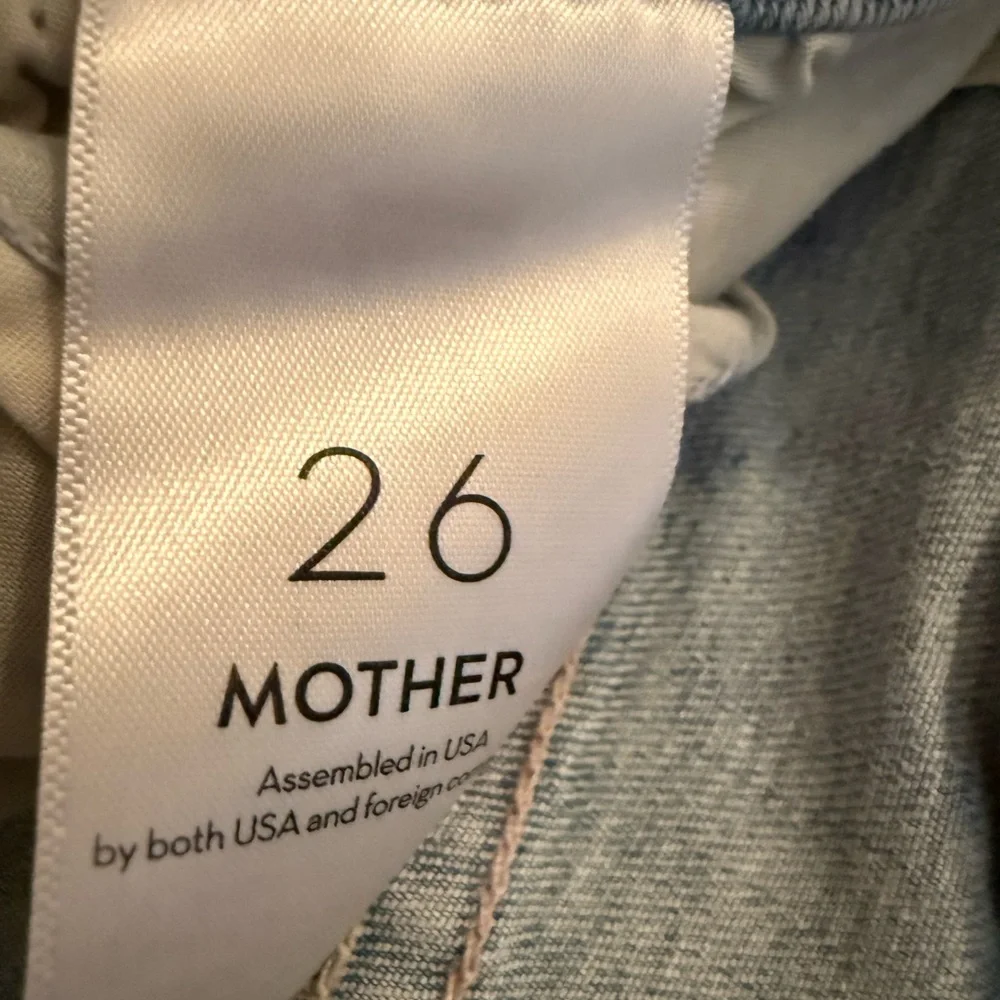 MOTHER Light Blue The Pixie Frayed Ankle Jeans